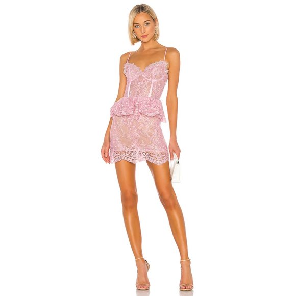 NEW V. Chapman Poppy Lace Dress in Pink Lavender 0 - Picture 2 of 8